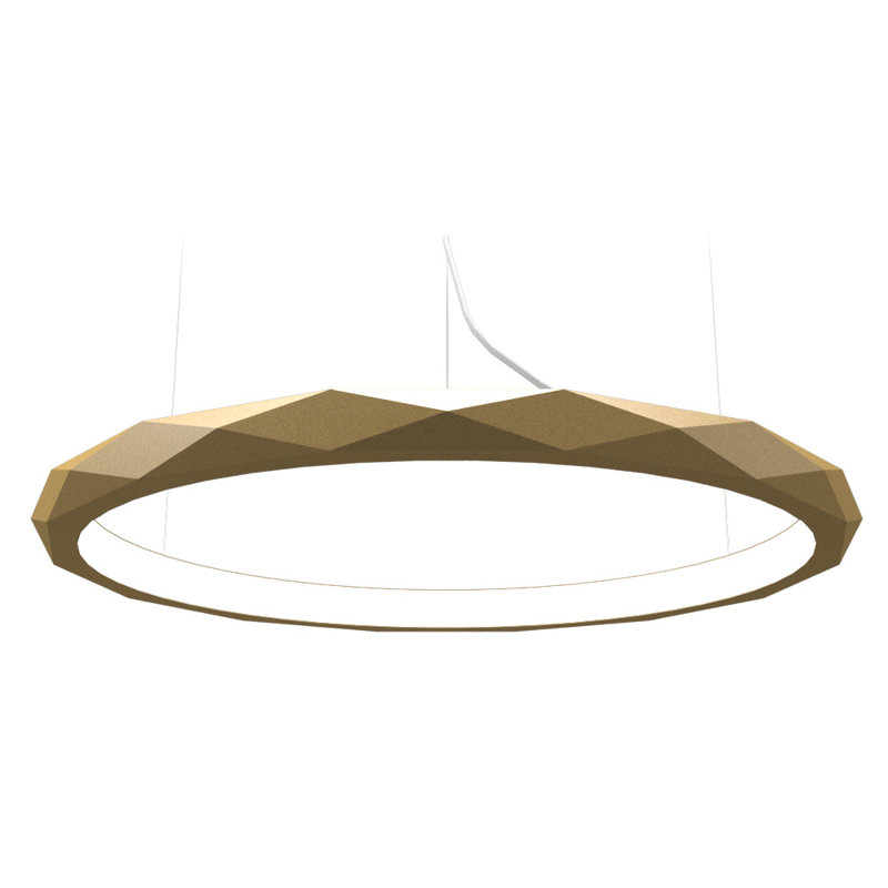 1 - Light LED Pendant, Imbuia, 2.34" H x 39" W x 39" D