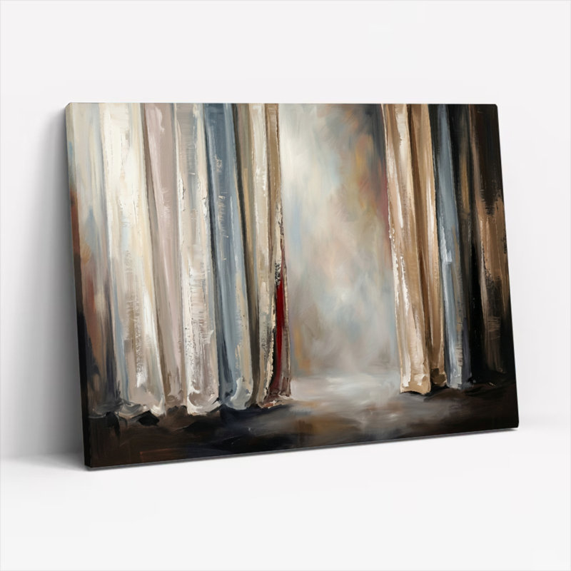 Ensemble de 1 rideau sur toile, H 36 po x l 48 po, Toile tendue