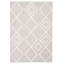 Tapis géométrique rectangulaire en polyester tissé à la machine 8 pi x 10 pi gris / blanc-820760163