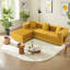 Canapé d'angle pliable et portatif, canapé nuage en velours côtelé de 274 cm (108 po), style moderne pour la maison-299534873