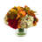 Assorted Hydrangeas and Fall Florals in Glass Vase