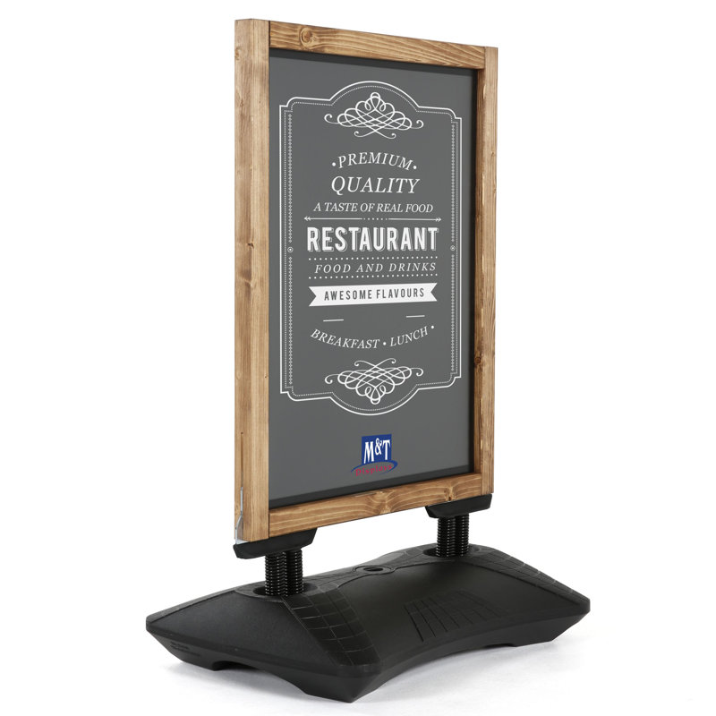 MT Displays Yes Steel Wood Chalkboard, 39.37" x 26.38"