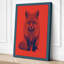Confrontal Fox Modern - Wrapped Canvas-658601913-658601935