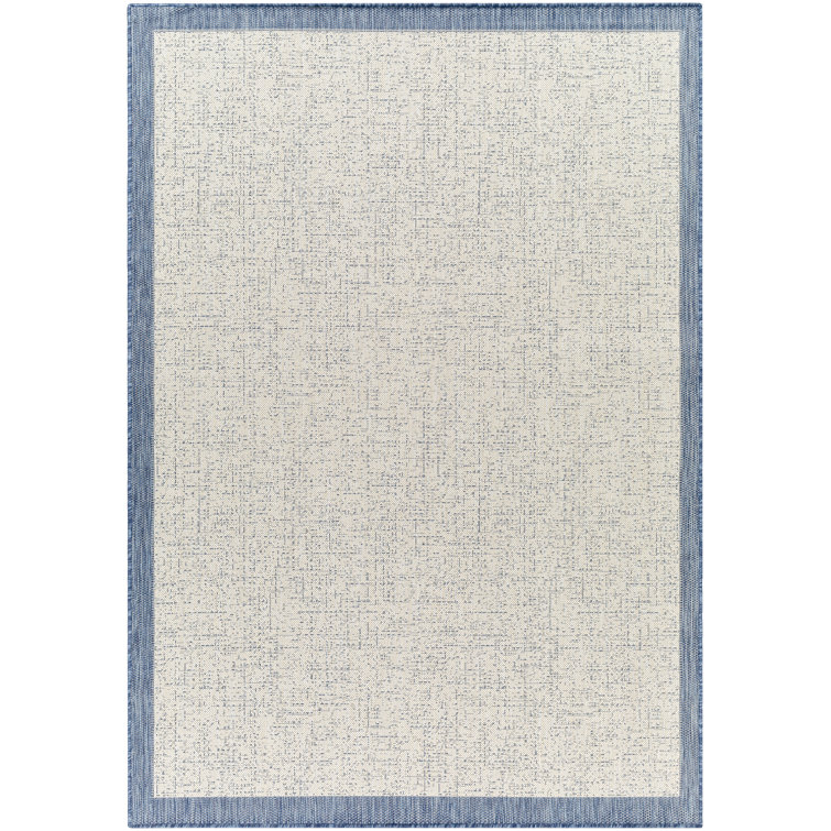 Palon Geometric Machine Made Power Loomed Polypropylene Indoor / Outdoor Area Rug in Blue