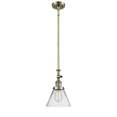 Luminaire suspendu conique à 1 lumière Harbert