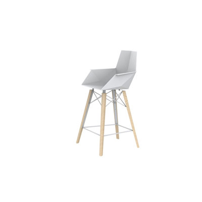 Faz Wood - Counter Stool With Arms - Set Of 4 - Basic/Injection