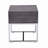 Grey Oak and Chrome Storage End Table