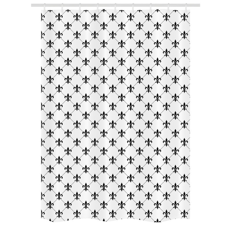 Geometric Shower Curtain with Hooks Included, 54" W x 78" L