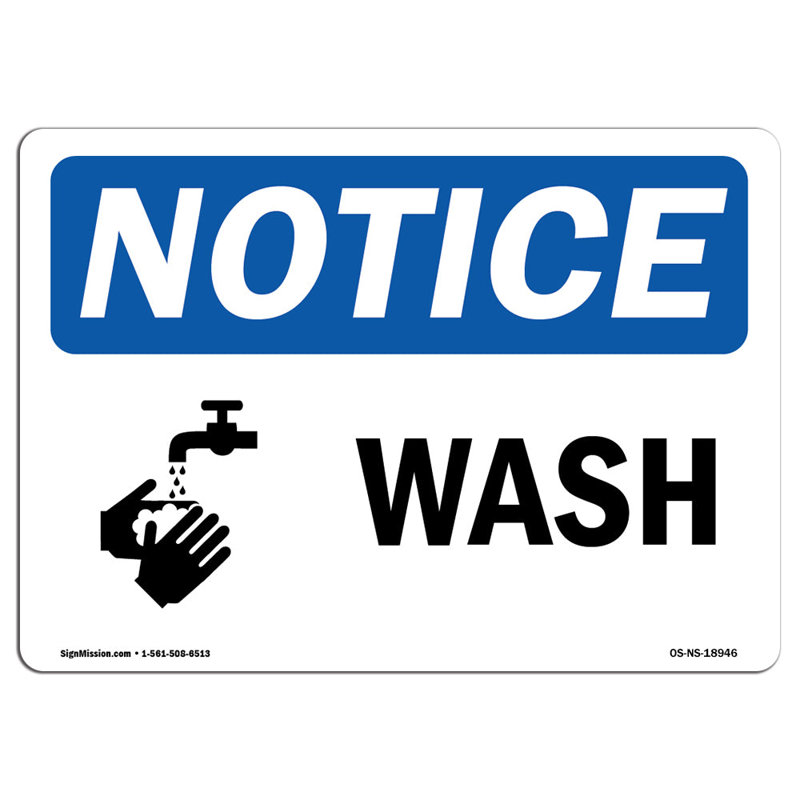 Wash Aluminum Sign 12 x 18