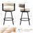 Ayala Swivel Low Back Industrial Upholstered 26.6" H Counter Stool with Steel Frame-2038694781