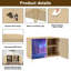 Sideboard Buffet Cabinet with Storage Mystical Winter Forest Aurora Sky Lone Wolf with 2 Doors for Living Room and Kitchen