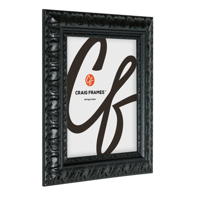 Cadre photo Craig Frames 24 x 36 pouces, noir, style Bravado, moulure en MDF de 2 pouces, finition peinte, vitre en plexiglas et système d'accrochage inclus.