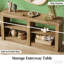 Table d'appoint, console, table d'entrée à 3 niveaux