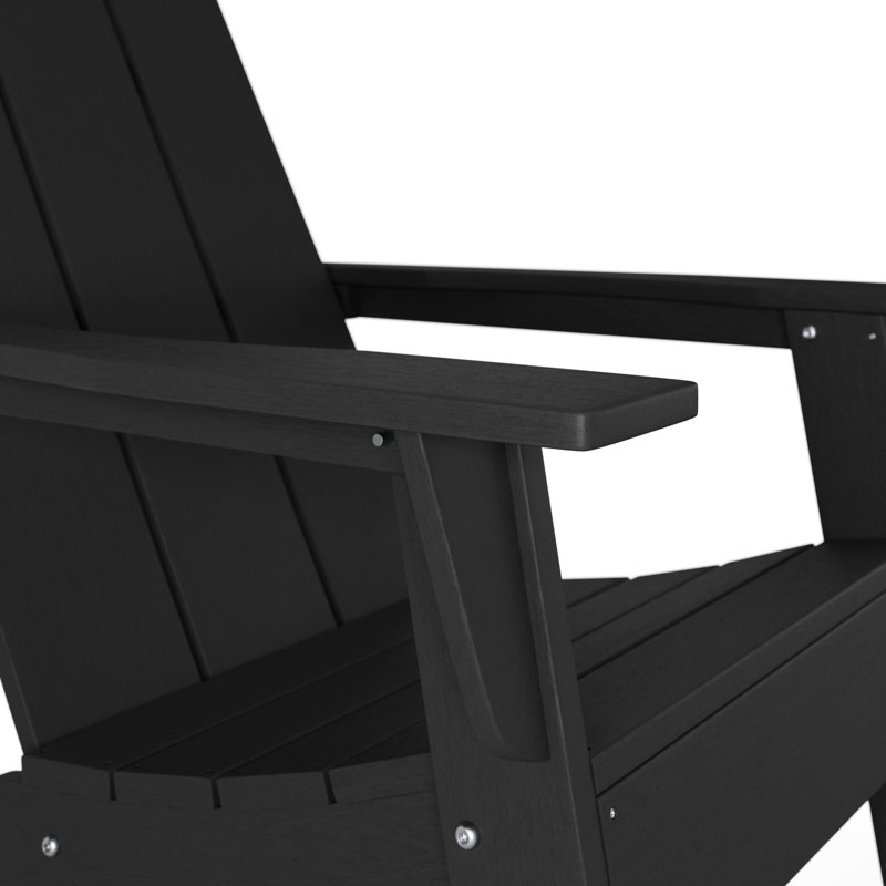Mounce Outdoor Adirondack Set, Black