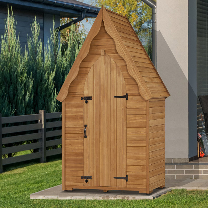 Remise de rangement pour l'extérieur en bois l 4 pi P avec 6 tablettes