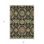 Tapis intérieur lavable floral doré 5 pi x 8 pi