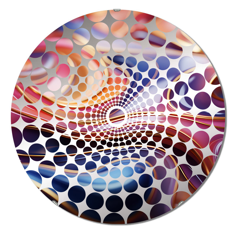 Kourtny - Concentric Circles Decorative Mirror, 23.6" x 23.6"