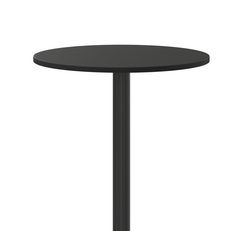 Plateau de table rond en stratifié Carrus, H 43,13 po x l 36 po x P 36 po, Noir