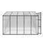 Serre en polycarbonate durable avec cadre en aluminium, base surélevée et ancrage pour une plantation à l'année-124683682