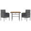 2 - Person Acacia Solid Wood Patio Dining Set Rectangular Table with Cushions Included-1367162764-1367162763
