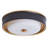 Wilkey Modern Flush Mount Ceiling Light Black and Gold Flush Mount Light Fixture