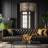 Suratto Pendant - 30"W x 23.25"H - Matte Black/Medium Walnut-394737189