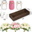 Centre de table 3 pièces Mason Rose avec plateau en bois
