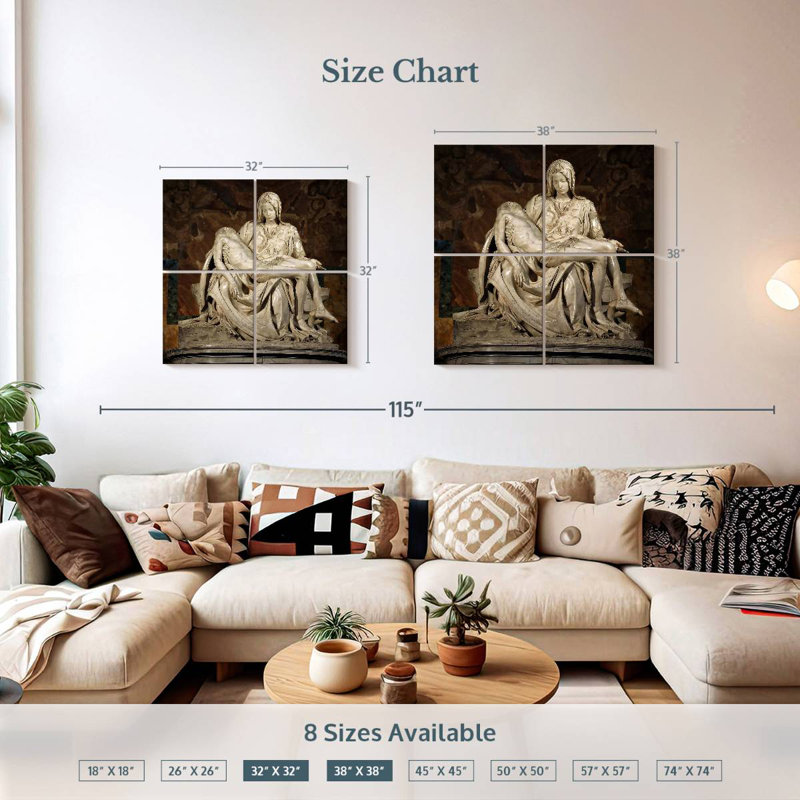 Leisha Pieta 1500, H 32 po x l 32 po