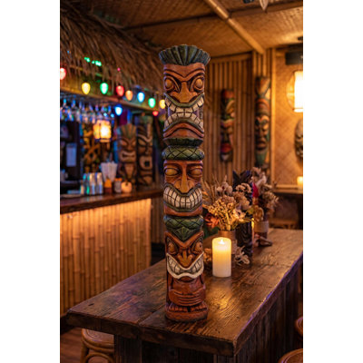 Aloha Hawaii Tiki Moai Haku Pani Statue