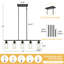 Luminaire suspendu linéaire moderne à 5 lumières avec abat-jour en verre transparent-1849437625-1857710818