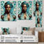 «Vintage High Fashion», modèle afro-américain rétro sur toile-1210361620-1210361628