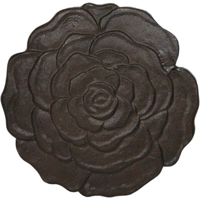 Pack Of 3 Rustic Rose Flower Blossom Garden Garden Stepping Stones