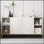 Meuble télé Mid-Century moderne et armoire de rangement Curio avec rangement spacieux, idéal pour le salon et la cuisine