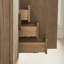 Ensemble de meuble-lavabo autoportant de 36 po entièrement assemblé en bois massif avec plateau blanc d'ingénierie-622683789