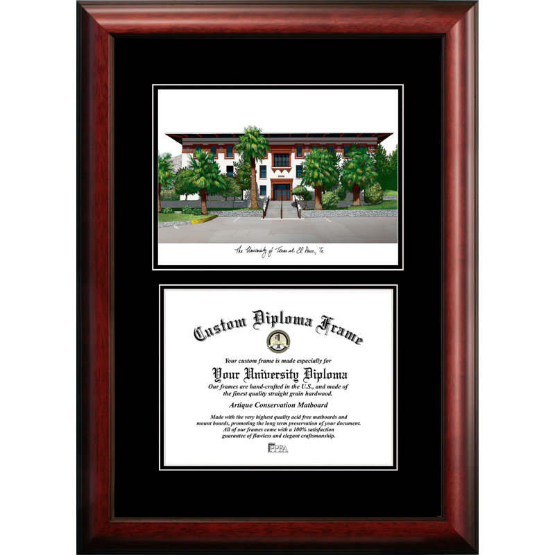 Cadre photo du diplôme El Paso de l'Université Leonide du Texas