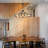 Kelcie 8- Light 35.4'' Dimmable Modern Farmhouse Sputnik Wagon Wheel Chandelier in Black and Brown for Dining Room Entryway-809357178-809357181