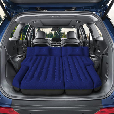 Matelas gonflable gonflable de voiture de lit de SUV gonflable pour le VUS, matelas gonflable à double face de camping de voiture de voyage, lit de matelas de voiture de sommeil pour le VUS universel avec la pompe à air de voiture 2 oreillers