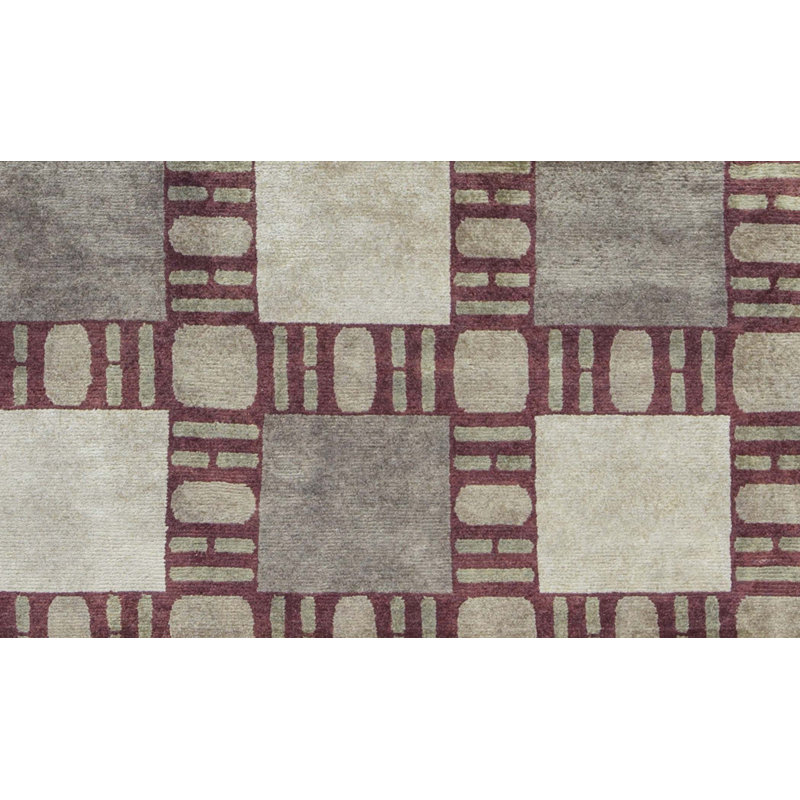 Tapis rouge noué à la main de haute qualité