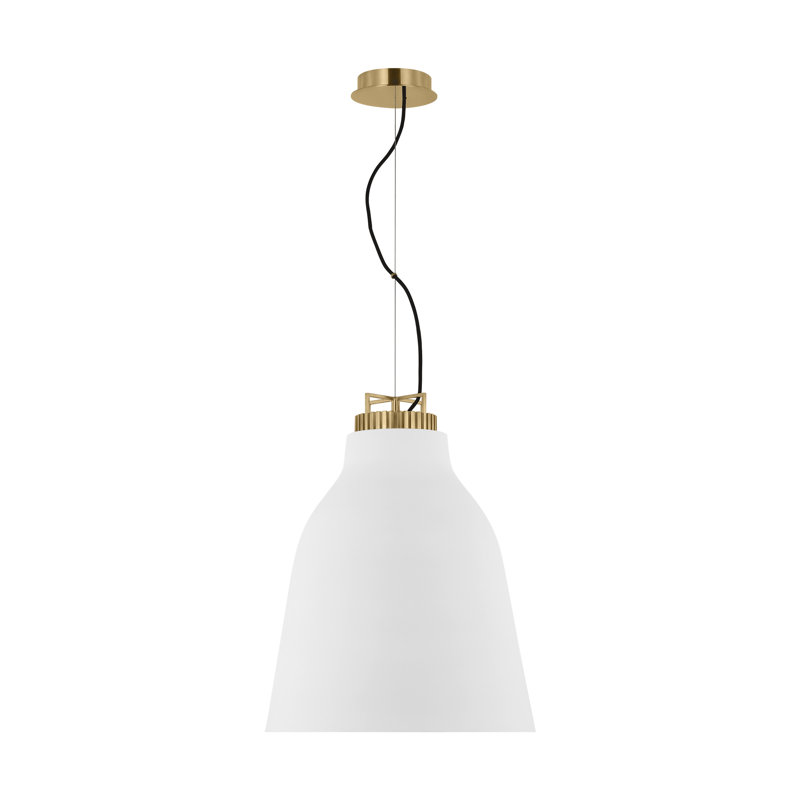 Forge 1 - Light LED Pendant, 25" H x 20" W x 20" D, Matte White