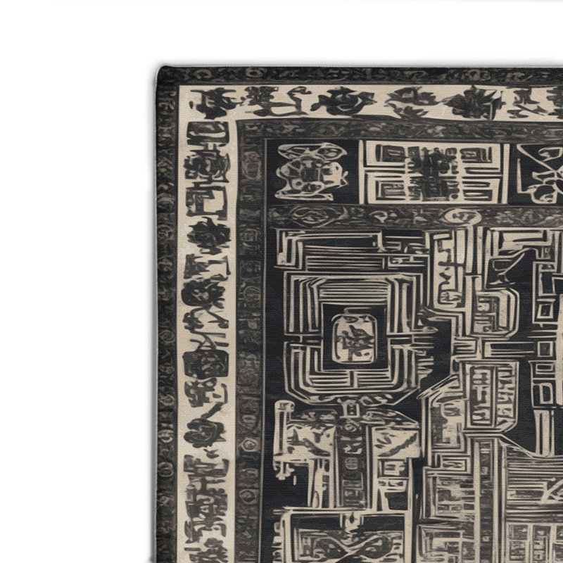 ArtDeco Gray Indoor and Outdoor Area Rug, Rectangle 8' x 10'