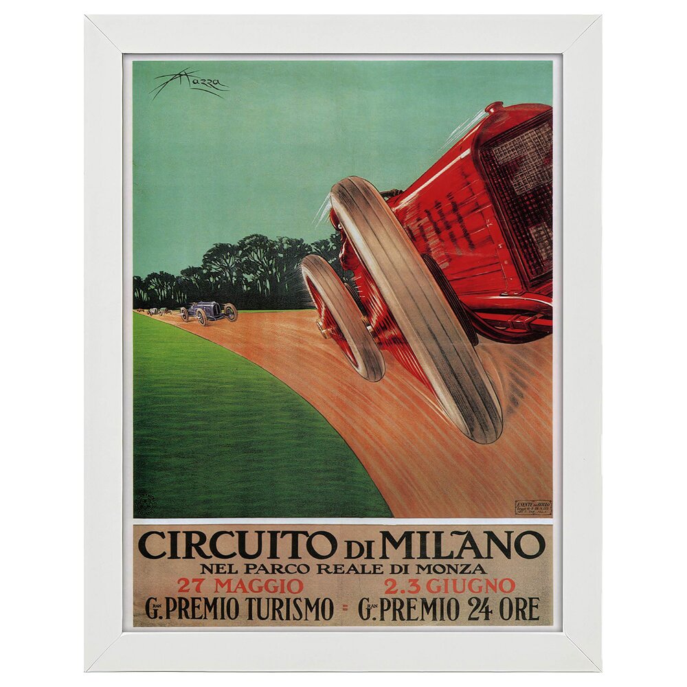 Leinwandbild Vintage Advertising Poster Circuito Di Milano