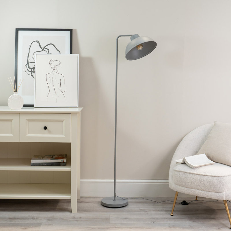 Ridglea 153cm Traditional Floor Lamp, Grey, Yes