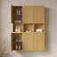 41-inch Wall Mounted Modular Cabinet Set with 6 Doors, Corolla Oak
