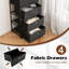 Commode 4 tiroirs avec tablette et bacs de rangement industriels