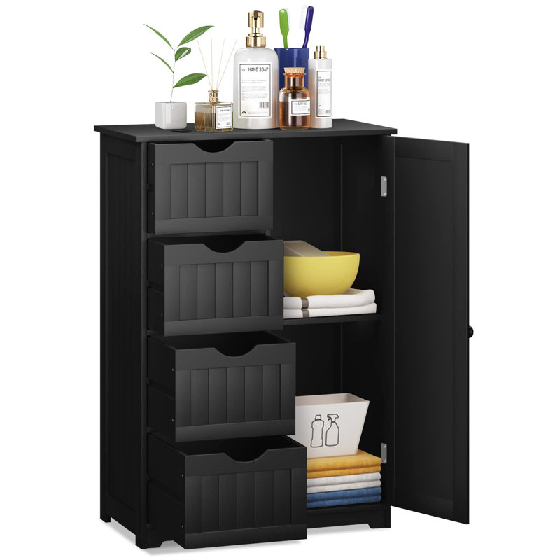 Ailan Bathroom Cabinet, Black