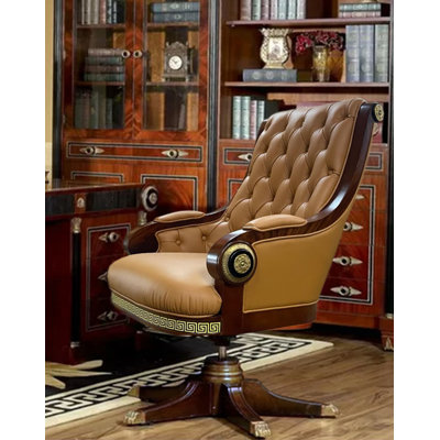 Edelman Genuine Leather Executive Chair by Rosdorf Park