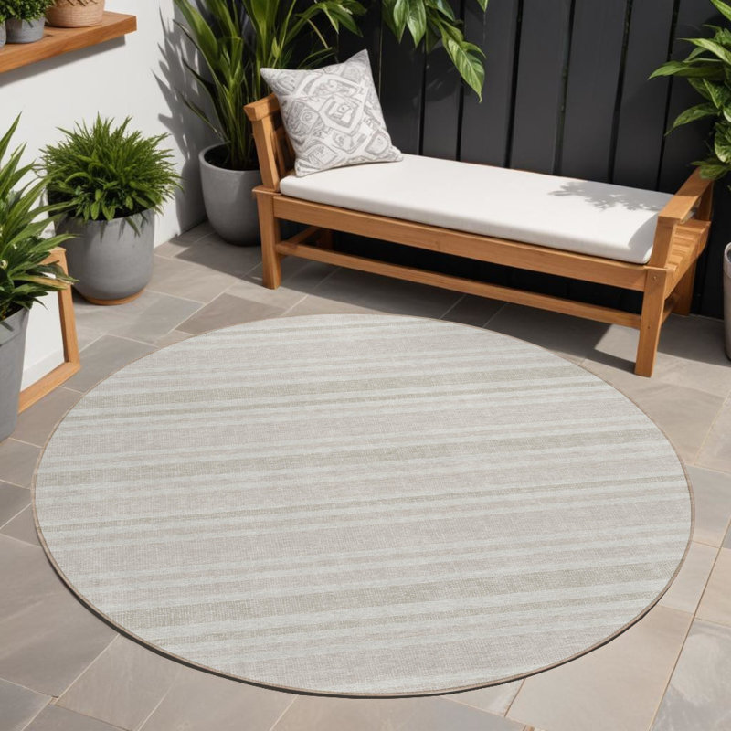 Tapis ivoire rond 8 po