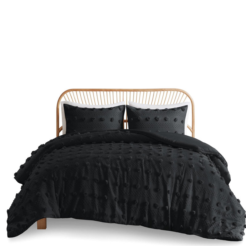 Housse de couette double / grand avec pinces - 2 taies décoratives, lavable à la machine, dos en microfibre