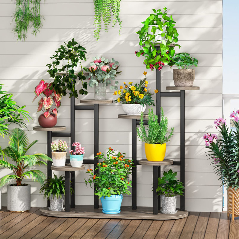 Plant Stand, Grey/Black