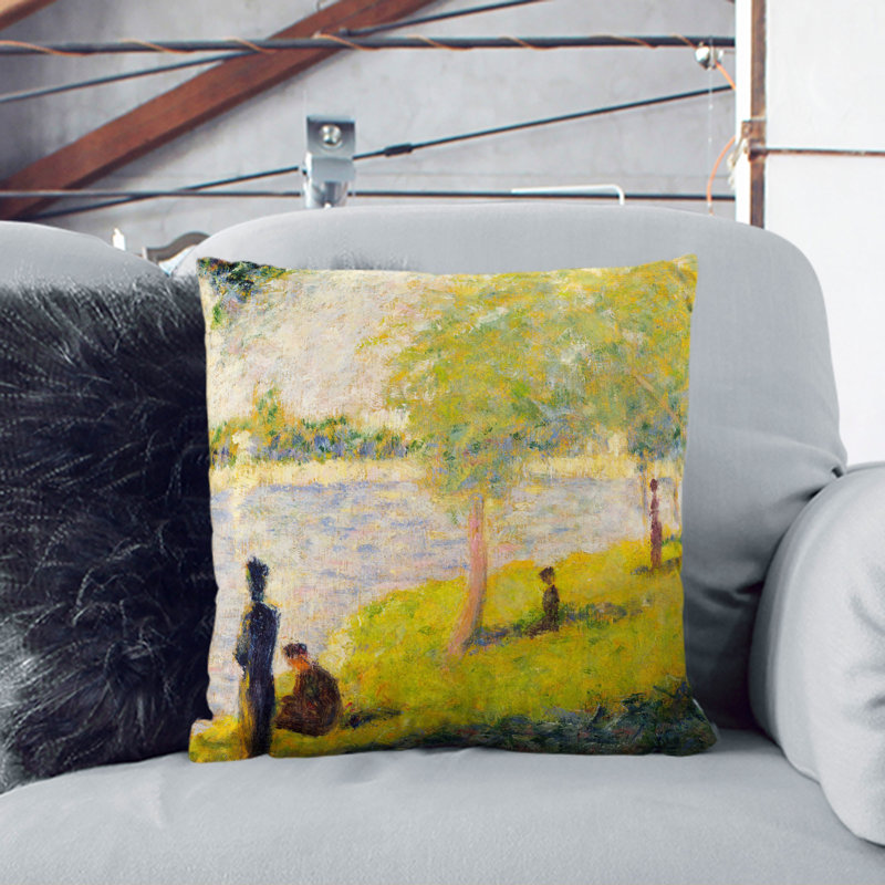 Square Cushion, 40cm H x 40cm W x 15cm D, Stone